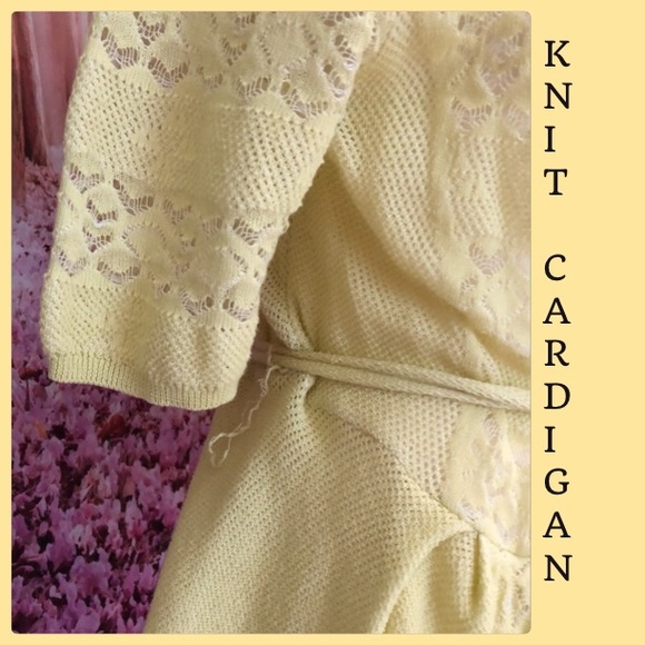 Anthropologie Knit & Knotted Cardigan MED - Picture 6 of 8
